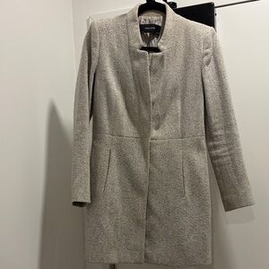 Zara Women's Textured Gray Coat
